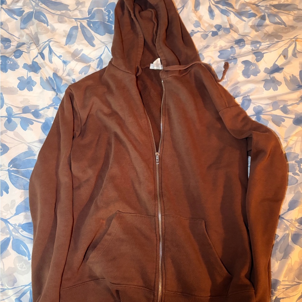 Brown zip up hoodie